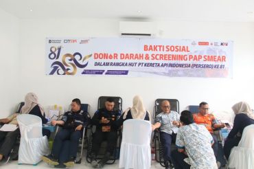 KAI Palembang dan PMI perkuat kolaborasi lewat aksi donor darah