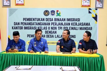 Desa Binaan Imigrasi di Majene terbentuk, Kanim Polman harap bisa percepat komunikasi