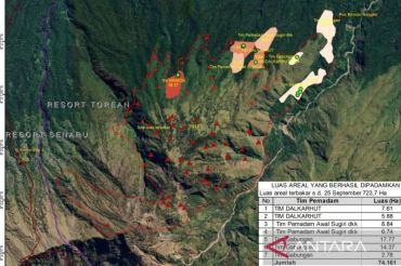 Kebakaran lahan di Bukit Setampol Rinjani meluas