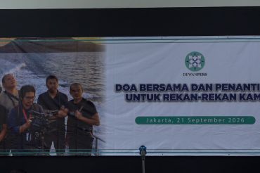 Dewan pers gelar doa bersama untuk jurnalis yang hilang di Selat Sunda