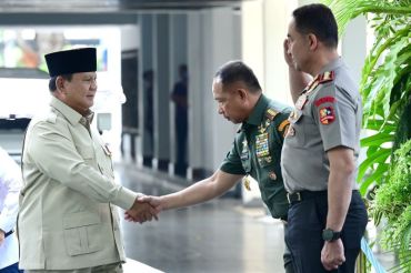 Prabowo tekankan kekompakan dan integritas perwira TNI-Polri