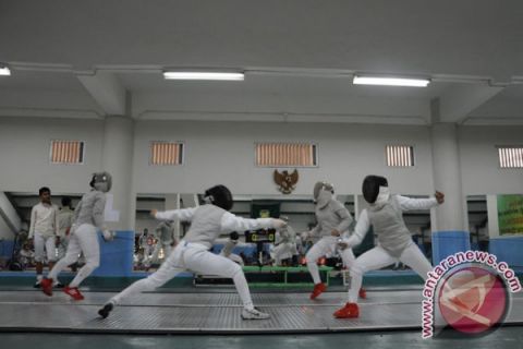 Simulasi pertandingan cabang Anggar PON