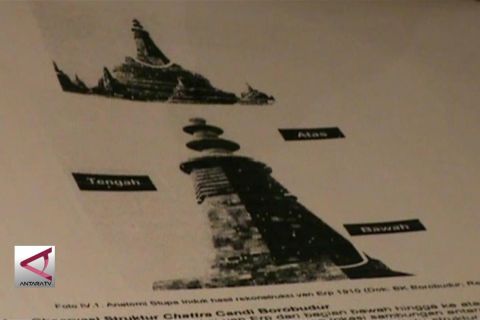 Arkeolog kaji pemasangan chattra di Borobudur