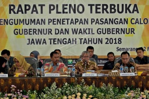 Penetapan cagub-cawagub Jateng