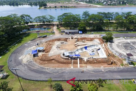Pembangunan Arena Sepatu Roda Mencapai 37 persen