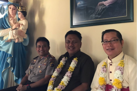 Gubernur, Uskup Manado dan Kapolda Sulut
