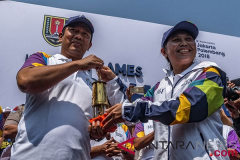 Api obor Asian Games di Semarang