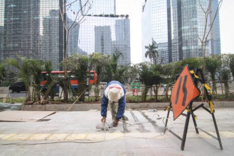 Penataan trotoar jalan Sudirman-Thamrin