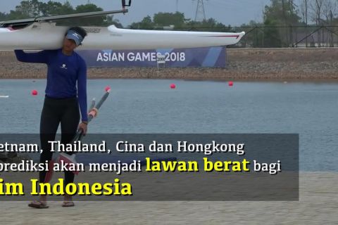 Latihan terakhir Timnas Dayung di Jakabaring,