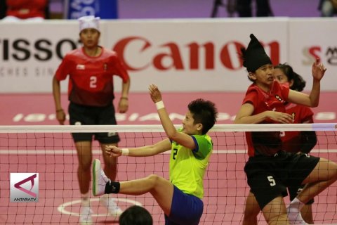 Takraw Quadrant putri lolos ke semifinal