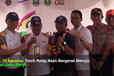 Torch Relay kembali ke Pulau Jawa melalui Merak