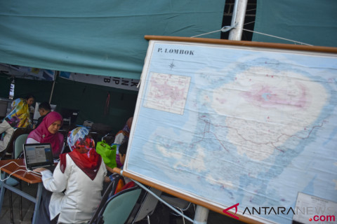 Aktivitas perkantoran pascagempa Lombok