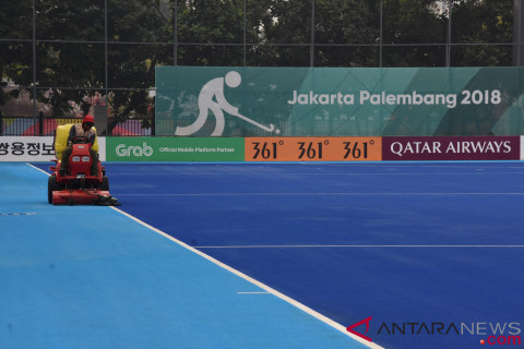 Persiapan Arena Hoki Asian Games 2018