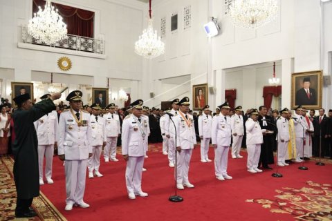 Pelantikan sembilan kepala daerah provinsi