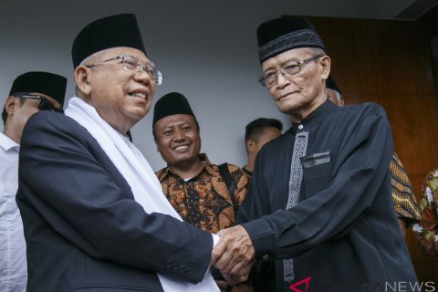 Ma'ruf Amin Bertemu Buya Syafii Maarif