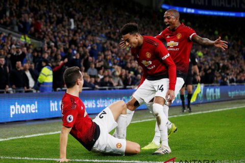 Liga Inggris: Manchester United Unggul 3-1 Atas Cardiff di Babak I