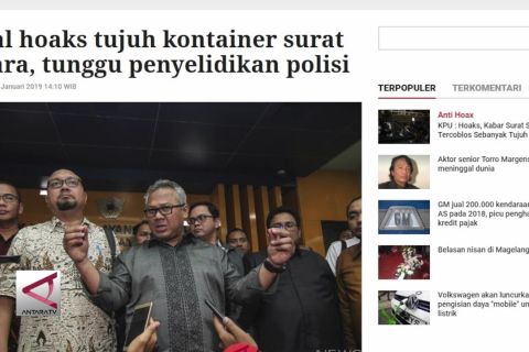 Hoaks jelang Pemilu gerus kepercayaan publik