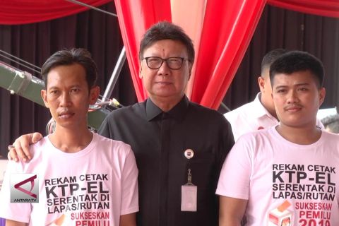 Mendagri pantau rekam cetak KTP El di Lapas
