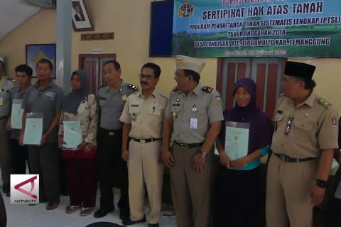 BPN Temanggung serahkan 31.893 sertifikat tanah