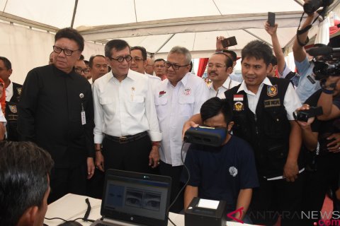 Rekam cetak  E-KTP warga binaan pemasyarakatan