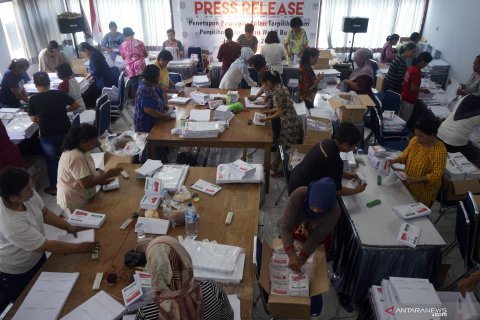 Pelipatan surat suara KPU Tulungagung