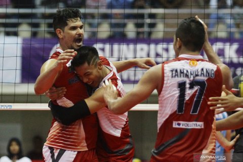 Surabaya Bhayangkara Samator lolos grand final Proliga