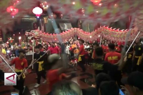 Kemeriahan malam Imlek di vihara jalan Pajagalan Sukabumi