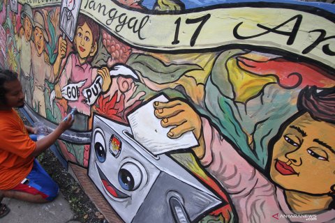 Lomba mural Pemilu 2019