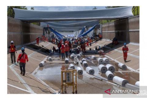 Rehabilitasi kanal bendungan Larona