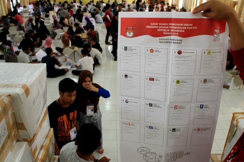 Pelipatan surat suara KPU Mamuju