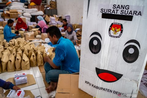 Persiapan distribusi logistik Pemilu 2019 ke TPS