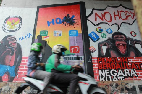Mural tangkal hoaks di Pemilu 2019