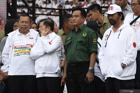 Pendukung Capres dan Cawapres 01 hadiri  Konser Putih Bersatu