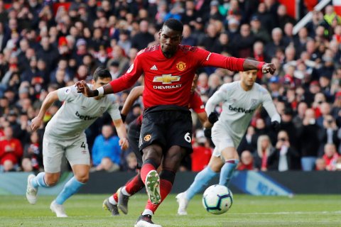 Liga Inggris: Dua gol penalti Pogba menangkan MU atas West Ham