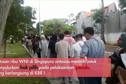 Flash &ndash; WNI di Singapura antusias memilih