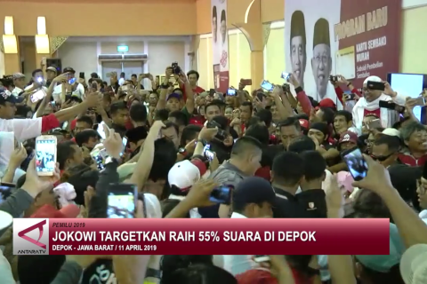 Jokowi targetkan raih 55% suara di Depok