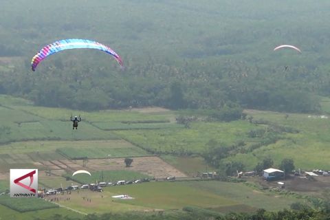 169 Atlet adu terbang parasut di bukit Sikuping