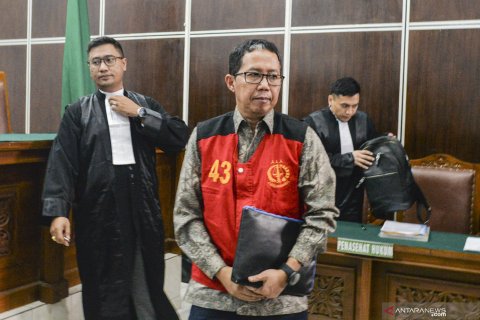 Joko Driyono hadiri sidang perdana kasus perusakan barang bukti pengaturan skor