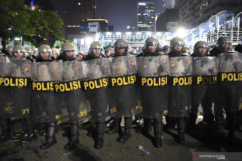 Aksi damai di depan gedung Bawaslu