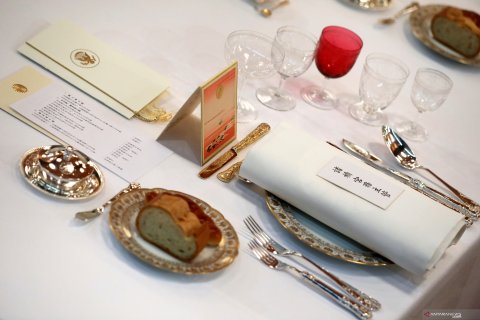 Yuk, lihat persiapan perjamuan kenegaraan Kaisar Jepang untuk Presiden Amerika Serikat