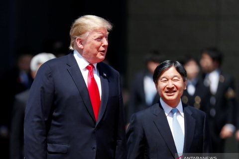 Donald Trump di sambut Kaisar Jepang Naruhito