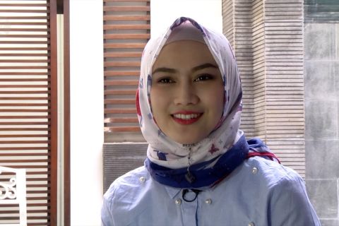 Melody nyaman dan percaya diri berhijab