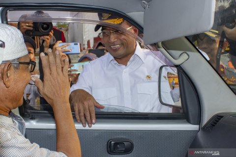 Kunjungan Menhub di Gerbang Tol Cikampek Utama