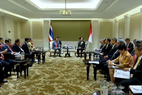 Jokowi bahas sawit dan karet dengan PM Thailand