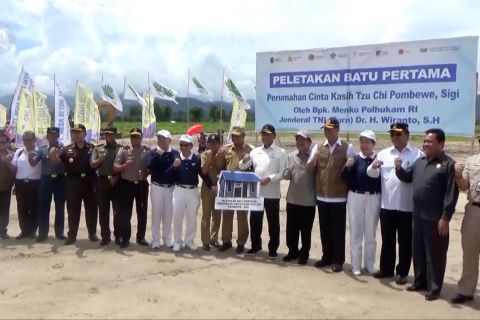 Menkopolhukam resmikan dimulainya pembangunan 1500 huntap di Sigi