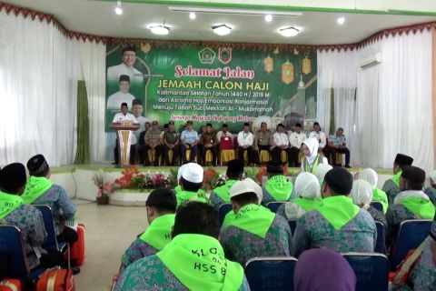 313 Jamaah calon haji berangkat dari embarkasi Banjarmasin