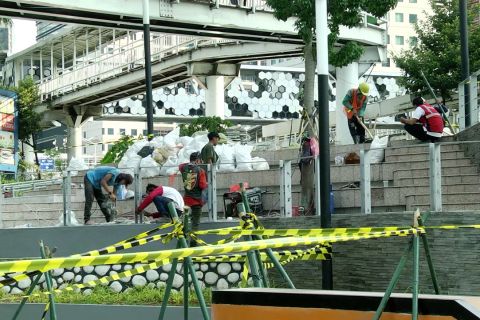 Penyempurnaan taman spot budaya