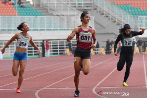 Final lari 100 meter senior putri