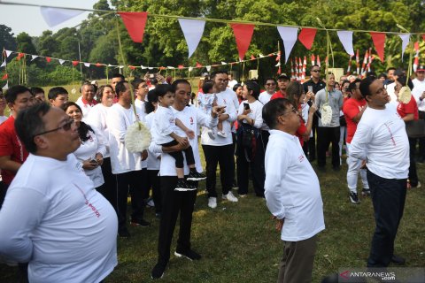 Serunya gathering kabinet kerja di Istana Bogor