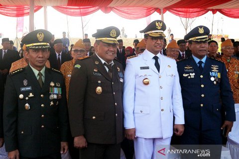 Upacara Bendera Pulau Reklamasi